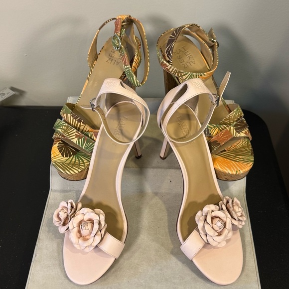 Naturalizer Kirk heels and Ralph Lauren soft pink heels, size 7.5, NWOT - Picture 1 of 12